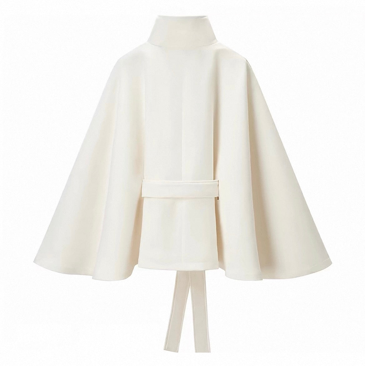 BELTED CAPE JACKET